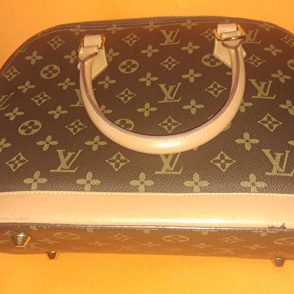 Dark Brown Louis Vuitton Handbag- Vintage Alma Monogram Canvas MM - Picture 7 of 9